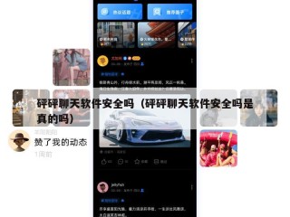 砰砰聊天软件安全吗（砰砰聊天软件安全吗是真的吗）