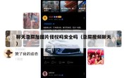 聊天录屏加图片侵权吗安全吗（录屏视频聊天）