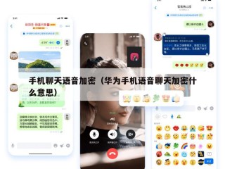 手机聊天语音加密（华为手机语音聊天加密什么意思）