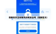 夜聊软件怎样聊天的呢安全吗（夜聊官方）
