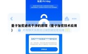 量子加密通讯干涉的原理（量子加密技术应用）