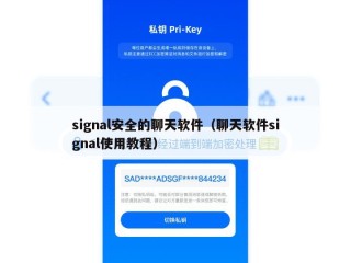 signal安全的聊天软件（聊天软件signal使用教程）