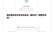 国外聊天软件安全性高吗（国外的一些聊天软件）