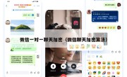 微信一对一聊天加密（微信聊天加密算法）