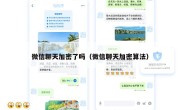 微信聊天加密了吗（微信聊天加密算法）