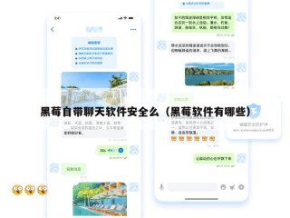 黑莓自带聊天软件安全么（黑莓软件有哪些）