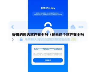 好用的聊天软件安全吗（聊天这个软件安全吗）