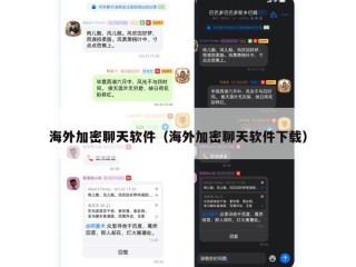 海外加密聊天软件（海外加密聊天软件下载）