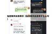 加密聊天纸条数字（加密聊天纸条数字怎么写）