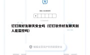 钉钉和好友聊天安全吗（钉钉软件好友聊天别人能监控吗）