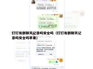 钉钉有群聊天记录吗安全吗（钉钉有群聊天记录吗安全吗苹果）