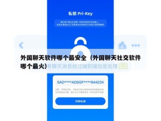 外国聊天软件哪个最安全（外国聊天社交软件哪个最火）