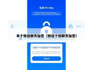 单个微信聊天加密（微信个别聊天加密）
