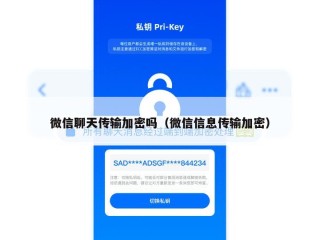 微信聊天传输加密吗（微信信息传输加密）