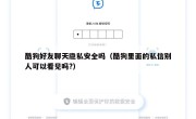 酷狗好友聊天隐私安全吗（酷狗里面的私信别人可以看见吗?）