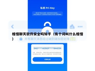 相惜聊天软件安全吗知乎（有个词叫什么相惜）