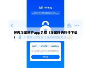 聊天加密软件app免费（加密聊天软件下载）